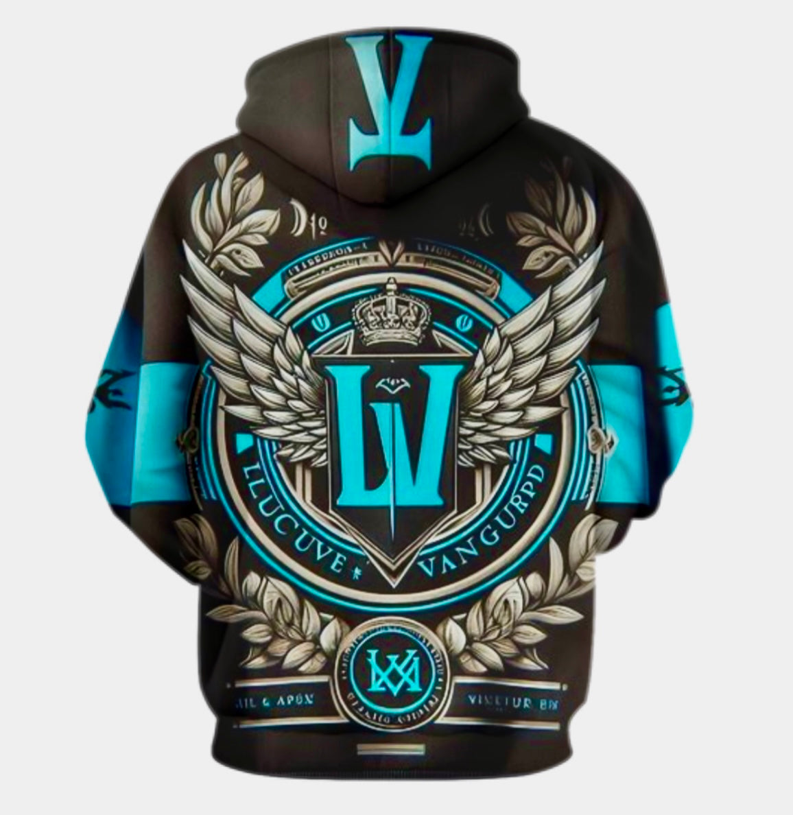 Custom Blue Hoodies 3D Print hoodie with Pocket for Men and Women