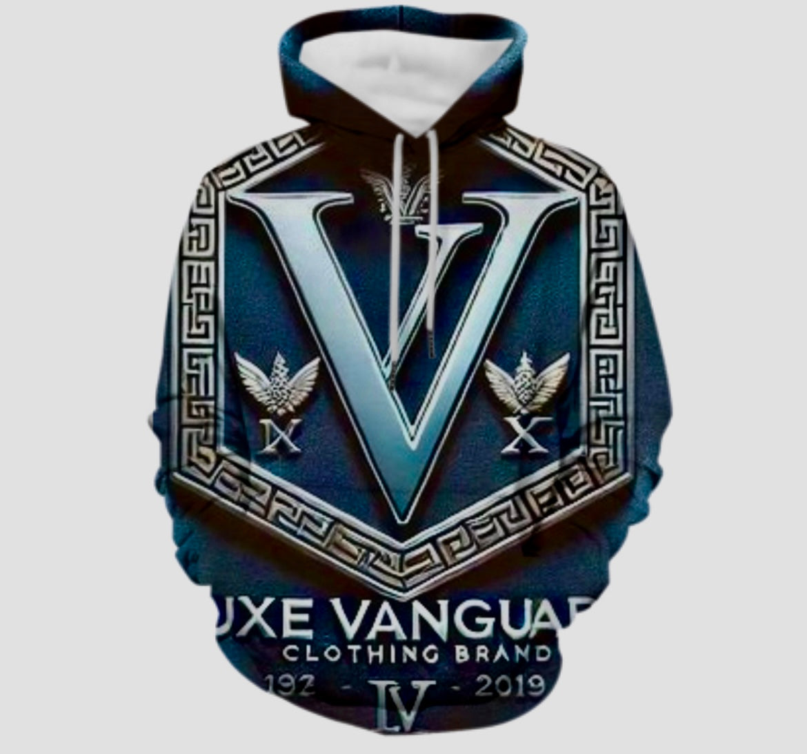Custom Navy Blue Hoodies 3D Print hoodie with Pocket for Men and Women