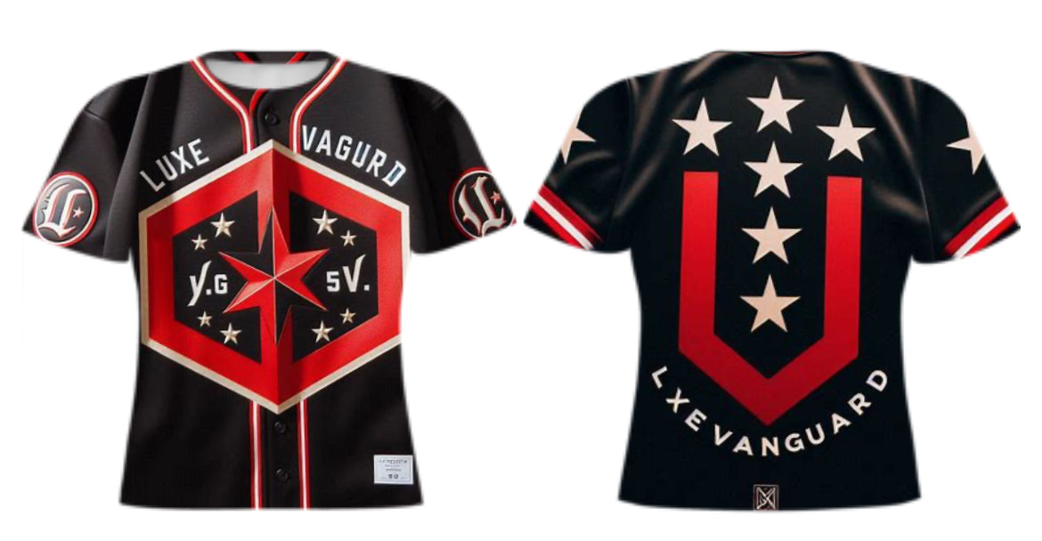 Custom Red & Black LV Shorts and T Shirt