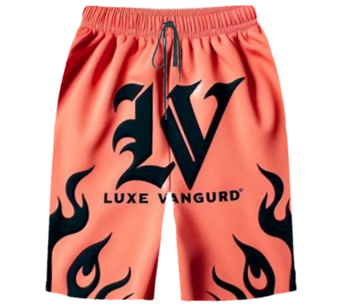 Luxe Vanguard Limited Edition Coral Basketball Shorts