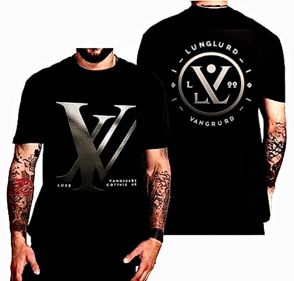 Custom LV T Shirt for Men Women Design Your Own Front Back Print Personalized T-Shirts