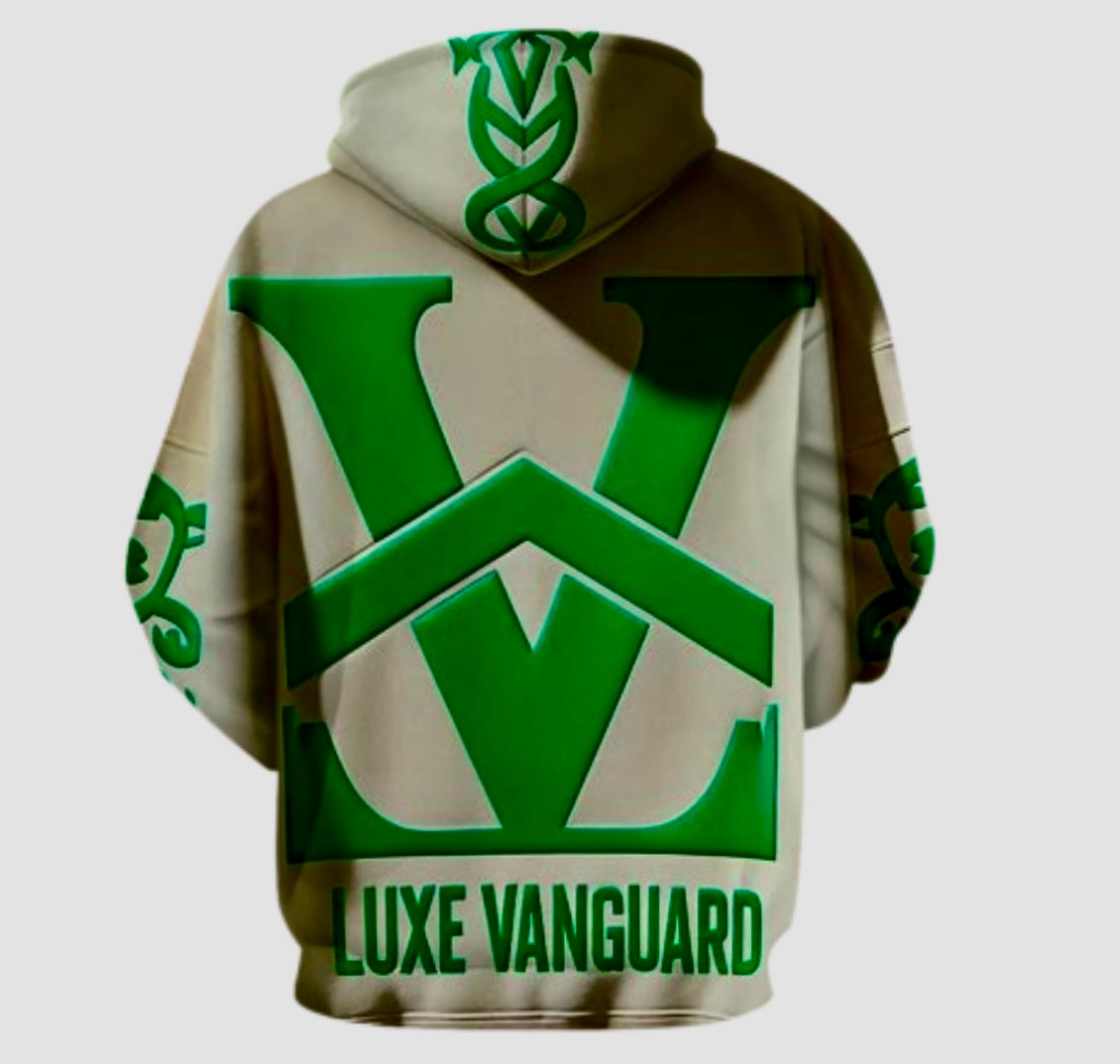 Custom Beige Hoodies 3D Print hoodie with Pocket for Men and Women