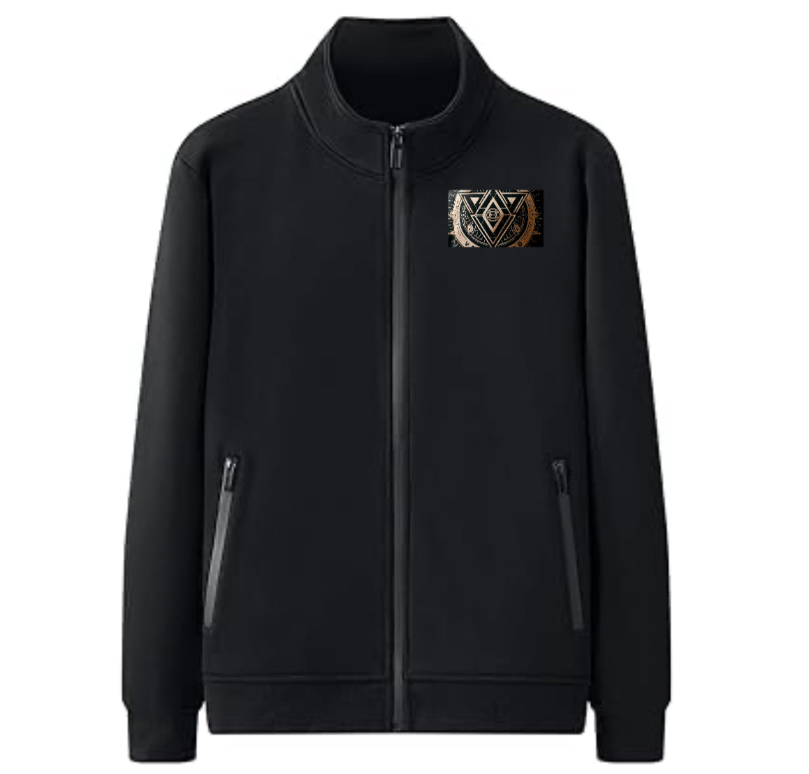 Custom Track Jacket Design Personalized Sweatshirt Men /Womens Jackets Zip Up Fleece Coats (Black)