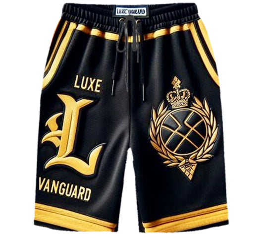 Limited Edition Yellow and Black Luxe Vanguard Shorts