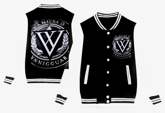 Custom Mens/Women Varsity Jacket  Personalized Bomber Jackets (Black)