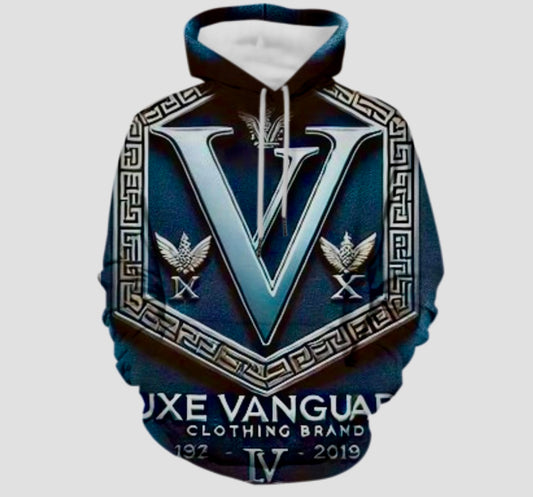 Custom Navy Blue Hoodies 3D Print hoodie with Pocket for Men and Women