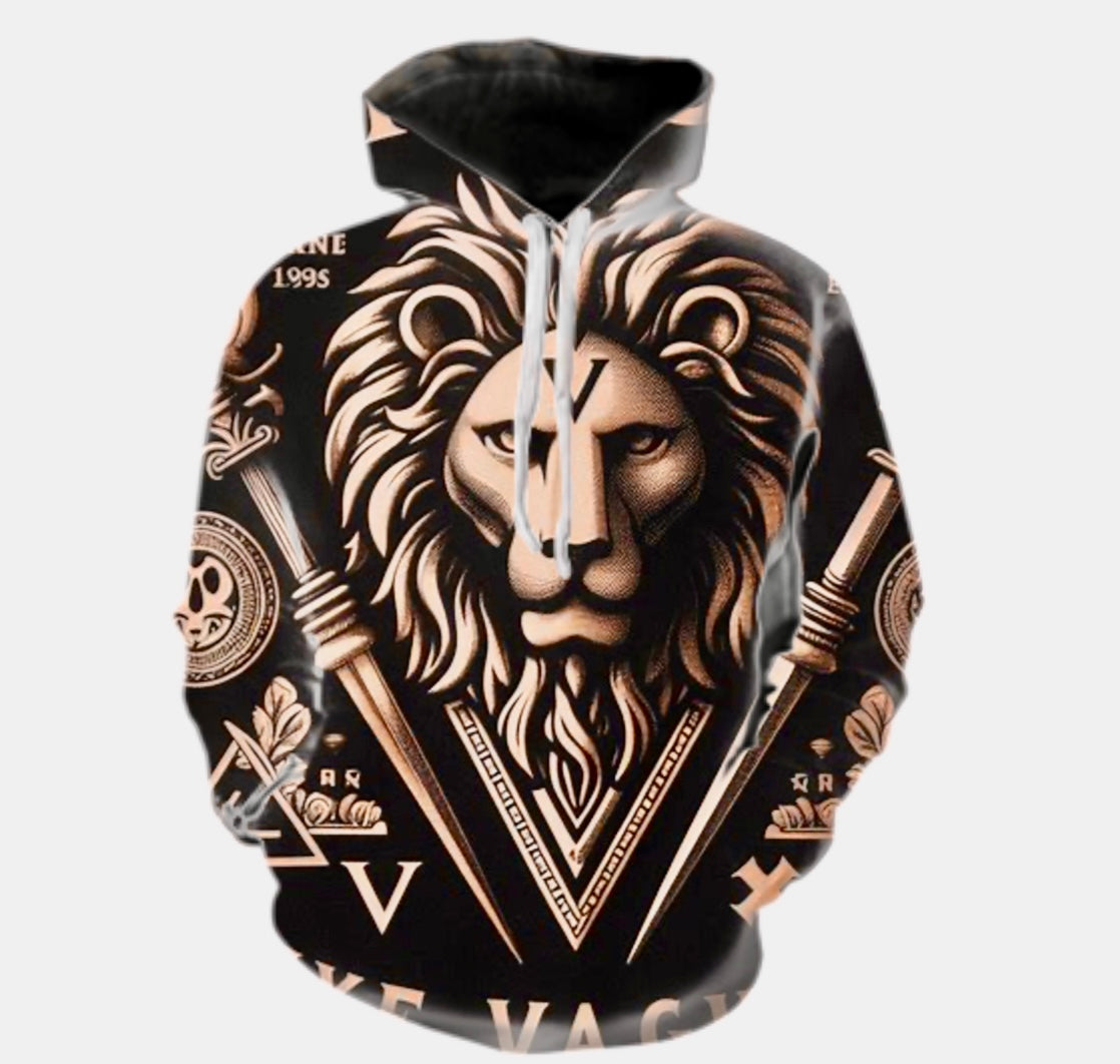 Men's/Women's 3D Custom Pullover, Custom Hoodie, Sweatshirt (Black)