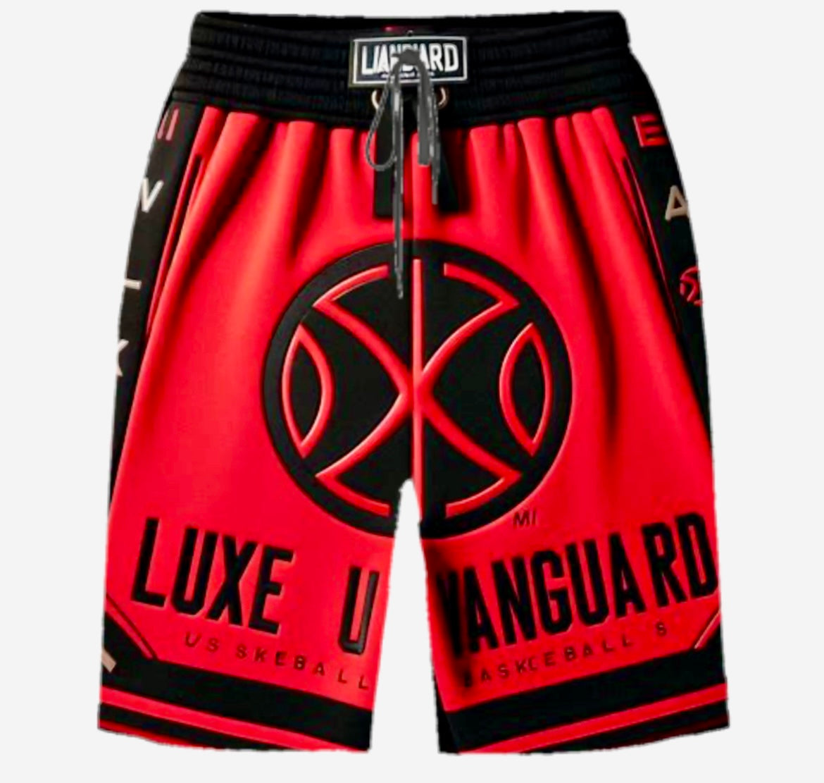Custom Red & Black LV Shorts and T Shirt