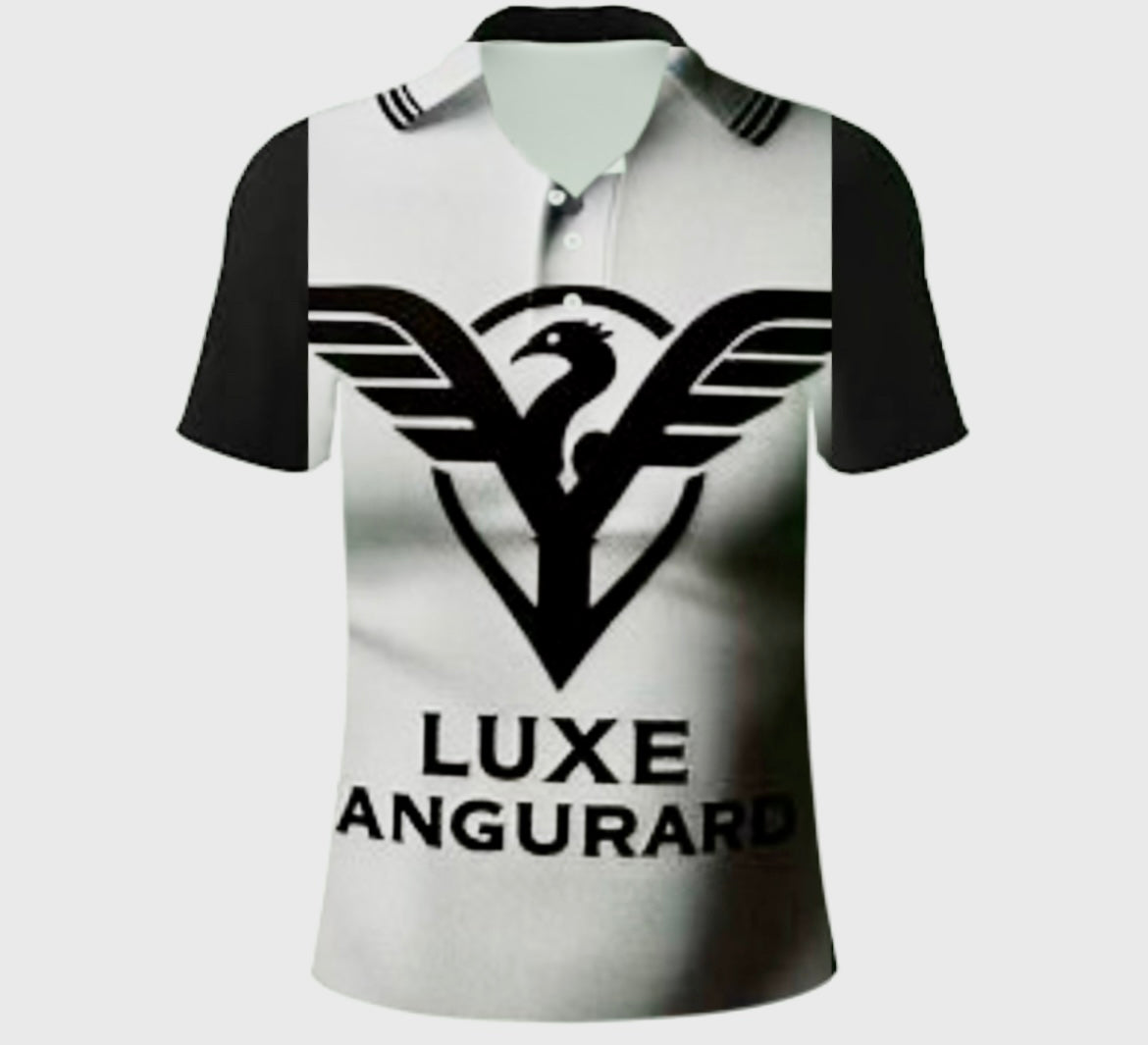 Custom Shirts for Men Customized Polo Shirts (Black and White)