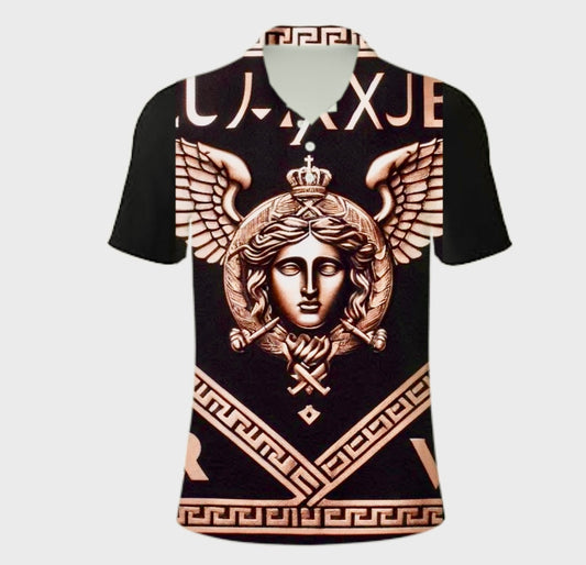 Custom Shirts for Men Customized Polo Shirts (Black)
