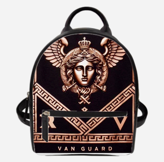 Custom Mini Women Backpack RV Leather Travel Shoulder Bag (Black)