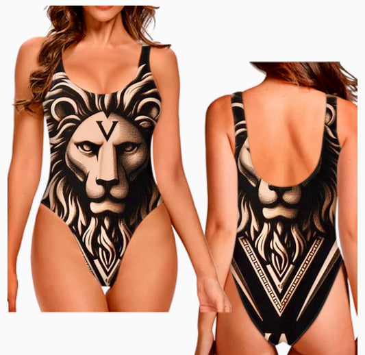 Custom Swimsuits for Women Personalized One Bathing Suits (Black)