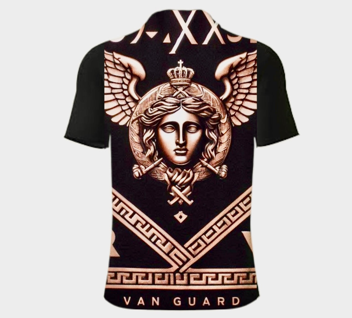 Custom Shirts for Men Customized Polo Shirts (Black)