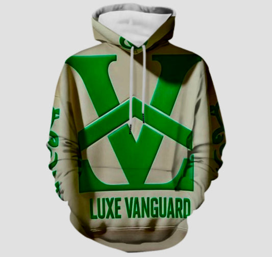 Custom Beige Hoodies 3D Print hoodie with Pocket for Men and Women